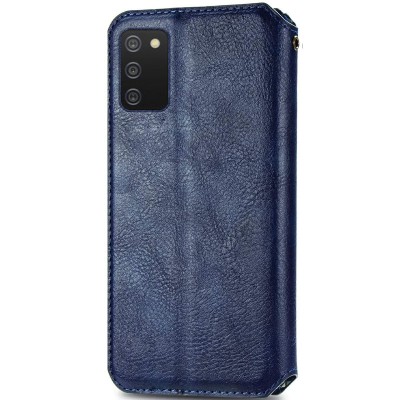 Кожаный чехол книжка GETMAN Cubic (PU) для Samsung Galaxy A03s Синий Кожаный чехол книжка GETMAN Cubic (PU) для Samsung Galaxy A03s Синий