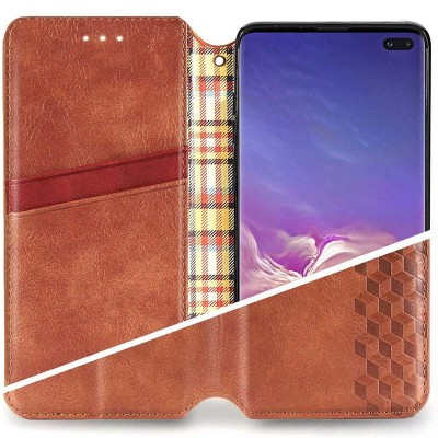 Кожаный чехол книжка GETMAN Cubic (PU) для Samsung Galaxy A21s Коричневый Кожаный чехол книжка GETMAN Cubic (PU) для Samsung Galaxy A21s Коричневый
