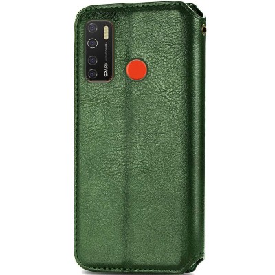 Купити Кожаный чехол книжка GETMAN Cubic (PU) для TECNO Spark 5 Pro Зеленый Купити Кожаный чехол книжка GETMAN Cubic (PU) для TECNO Spark 5 Pro Зеленый