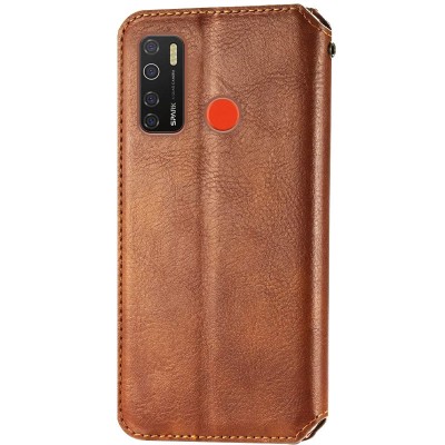 Купити Кожаный чехол книжка GETMAN Cubic (PU) для TECNO Spark 5 Pro Коричневый Купити Кожаный чехол книжка GETMAN Cubic (PU) для TECNO Spark 5 Pro Коричневый