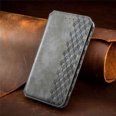 Кожаный чехол книжка GETMAN Cubic (PU) для Xiaomi 11T / 11T Pro Серый Кожаный чехол книжка GETMAN Cubic (PU) для Xiaomi 11T / 11T Pro Серый