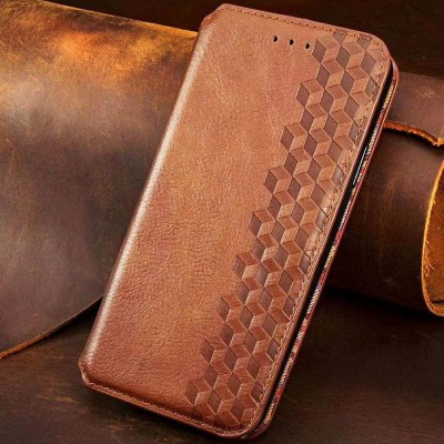 Кожаный чехол книжка GETMAN Cubic (PU) для Xiaomi Mi Note 10 Lite Коричневый Кожаный чехол книжка GETMAN Cubic (PU) для Xiaomi Mi Note 10 Lite Коричневый