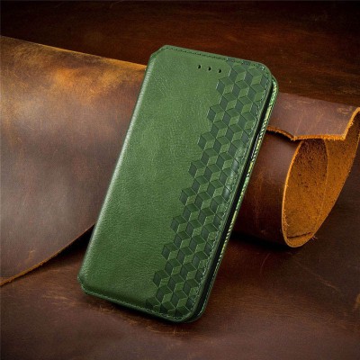 Кожаный чехол книжка GETMAN Cubic (PU) для Xiaomi Poco M3 Зеленый Кожаный чехол книжка GETMAN Cubic (PU) для Xiaomi Poco M3 Зеленый