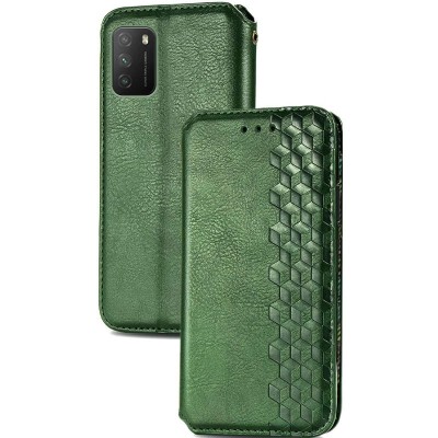 Кожаный чехол книжка GETMAN Cubic (PU) для Xiaomi Poco M3 Зеленый Кожаный чехол книжка GETMAN Cubic (PU) для Xiaomi Poco M3 Зеленый