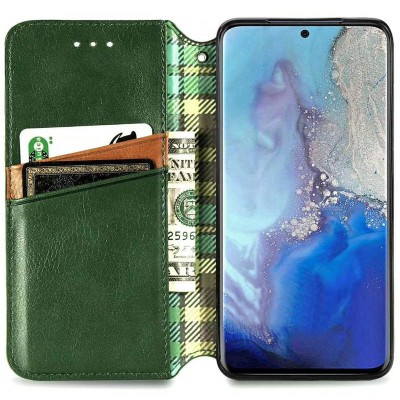 Кожаный чехол книжка GETMAN Cubic (PU) для Xiaomi Poco M3 Зеленый Кожаный чехол книжка GETMAN Cubic (PU) для Xiaomi Poco M3 Зеленый