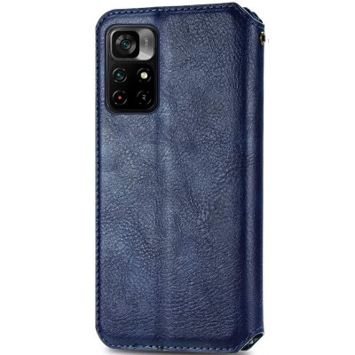 Кожаный чехол книжка GETMAN Cubic (PU) для Xiaomi Poco M4 Pro 5G Синий Кожаный чехол книжка GETMAN Cubic (PU) для Xiaomi Poco M4 Pro 5G Синий