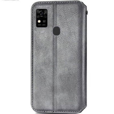 Кожаный чехол книжка GETMAN Cubic (PU) для ZTE Blade A31 Серый Кожаный чехол книжка GETMAN Cubic (PU) для ZTE Blade A31 Серый