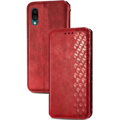 Кожаный чехол книжка GETMAN Cubic (PU) для ZTE Blade A5 (2020) Красный Кожаный чехол книжка GETMAN Cubic (PU) для ZTE Blade A5 (2020) Красный