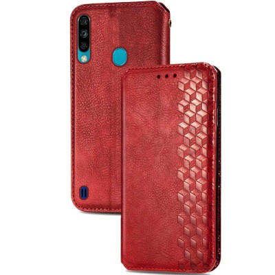 Кожаный чехол книжка GETMAN Cubic (PU) для ZTE Blade A7 Fingerprint (2020) Красный Кожаный чехол книжка GETMAN Cubic (PU) для ZTE Blade A7 Fingerprint (2020) Красный