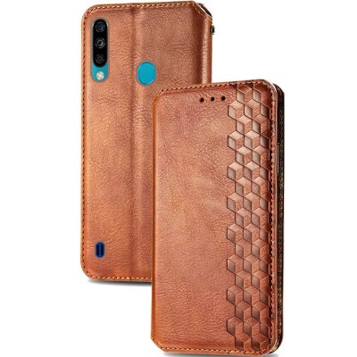 Кожаный чехол книжка GETMAN Cubic (PU) для ZTE Blade A7 Fingerprint Коричневый Кожаный чехол книжка GETMAN Cubic (PU) для ZTE Blade A7 Fingerprint Коричневый