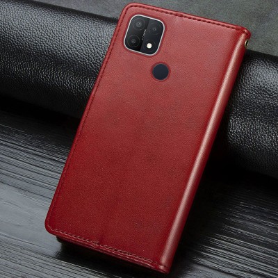 Кожаный чехол книжка GETMAN Gallant (PU) для Oppo A15s / A15 Красный Кожаный чехол книжка GETMAN Gallant (PU) для Oppo A15s / A15 Красный