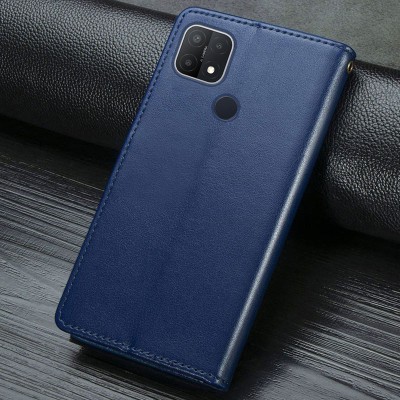 Кожаный чехол книжка GETMAN Gallant (PU) для Oppo A15s / A15 Синий Кожаный чехол книжка GETMAN Gallant (PU) для Oppo A15s / A15 Синий