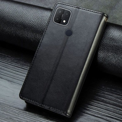 Кожаный чехол книжка GETMAN Gallant (PU) для Oppo A15s / A15 Черный Кожаный чехол книжка GETMAN Gallant (PU) для Oppo A15s / A15 Черный