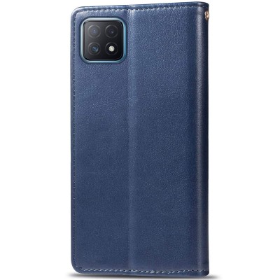 Кожаный чехол книжка GETMAN Gallant (PU) для Oppo A53 5G / A73 5G Синий Кожаный чехол книжка GETMAN Gallant (PU) для Oppo A53 5G / A73 5G Синий