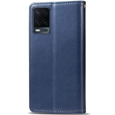 Кожаный чехол книжка GETMAN Gallant (PU) для Oppo A54 4G Синий Кожаный чехол книжка GETMAN Gallant (PU) для Oppo A54 4G Синий