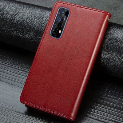 Кожаный чехол книжка GETMAN Gallant (PU) для Realme 7 Красный Кожаный чехол книжка GETMAN Gallant (PU) для Realme 7 Красный