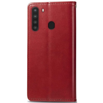 Кожаный чехол книжка GETMAN Gallant (PU) для Samsung Galaxy A21 Красный Кожаный чехол книжка GETMAN Gallant (PU) для Samsung Galaxy A21 Красный