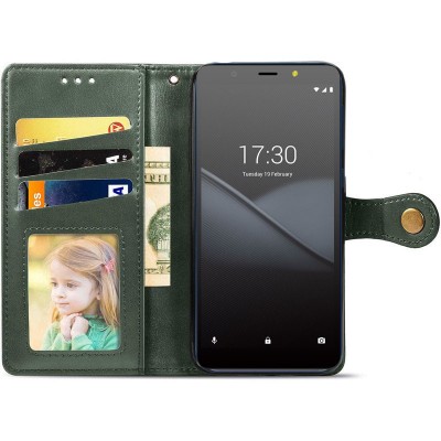 Кожаный чехол книжка GETMAN Gallant (PU) для TECNO POP 2F Зеленый Кожаный чехол книжка GETMAN Gallant (PU) для TECNO POP 2F Зеленый