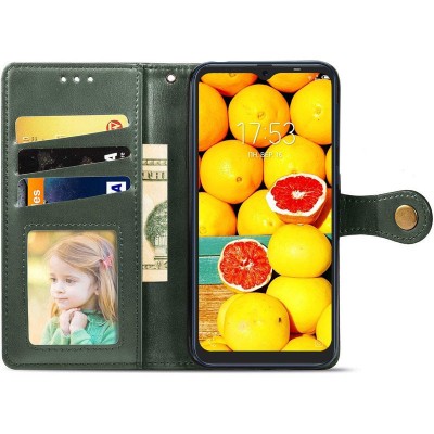 Кожаный чехол книжка GETMAN Gallant (PU) для TECNO POP 4 Pro Зеленый