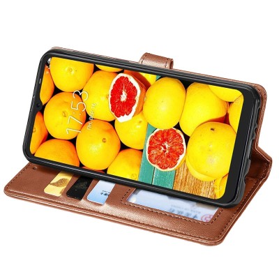 Кожаный чехол книжка GETMAN Gallant (PU) для TECNO POP 4 Pro Коричневый Кожаный чехол книжка GETMAN Gallant (PU) для TECNO POP 4 Pro Коричневый