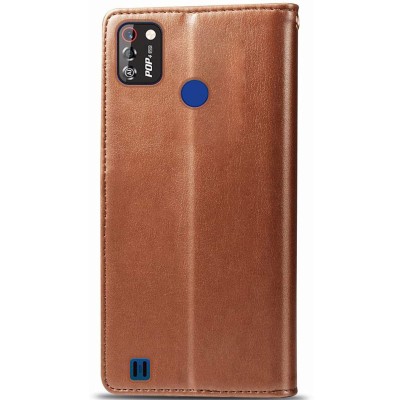 Кожаный чехол книжка GETMAN Gallant (PU) для TECNO POP 4 Pro Коричневый Кожаный чехол книжка GETMAN Gallant (PU) для TECNO POP 4 Pro Коричневый
