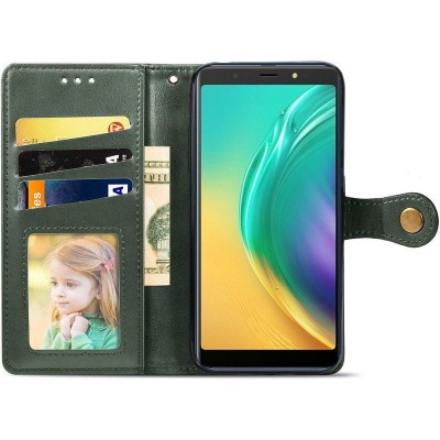 Кожаный чехол книжка GETMAN Gallant (PU) для TECNO POP 4 Зеленый Кожаный чехол книжка GETMAN Gallant (PU) для TECNO POP 4 Зеленый