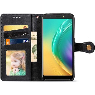 Кожаный чехол книжка GETMAN Gallant (PU) для TECNO POP 4 Черный Кожаный чехол книжка GETMAN Gallant (PU) для TECNO POP 4 Черный
