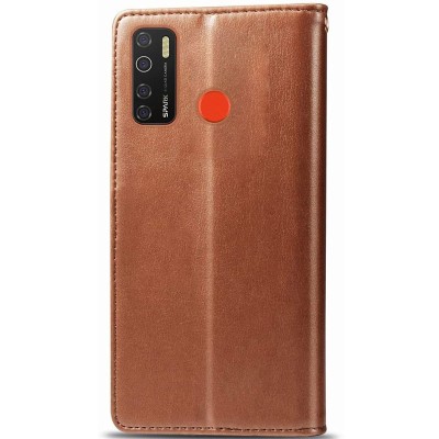 Кожаный чехол книжка GETMAN Gallant (PU) для TECNO Spark 5 Pro Коричневый Кожаный чехол книжка GETMAN Gallant (PU) для TECNO Spark 5 Pro Коричневый
