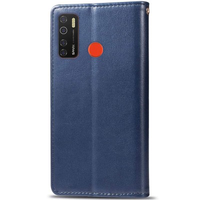 Кожаный чехол книжка GETMAN Gallant (PU) для TECNO Spark 5 Pro Синий Кожаный чехол книжка GETMAN Gallant (PU) для TECNO Spark 5 Pro Синий