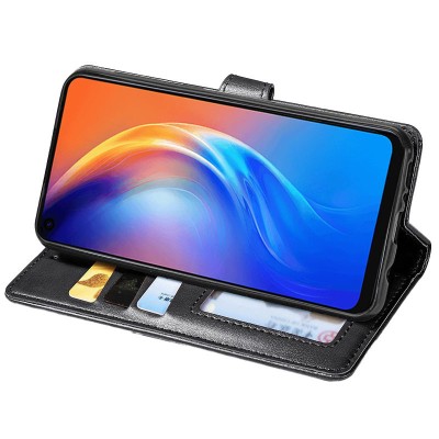 Кожаный чехол книжка GETMAN Gallant (PU) для TECNO Spark 5 Pro Черный Кожаный чехол книжка GETMAN Gallant (PU) для TECNO Spark 5 Pro Черный