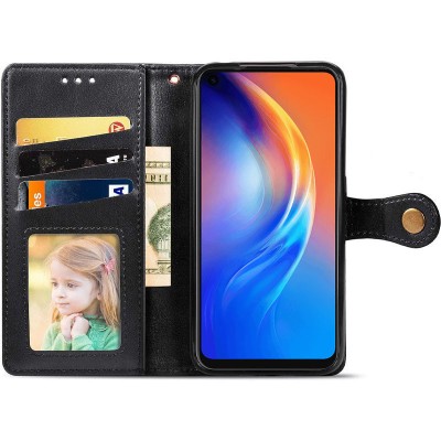 Кожаный чехол книжка GETMAN Gallant (PU) для TECNO Spark 5 Pro Черный Кожаный чехол книжка GETMAN Gallant (PU) для TECNO Spark 5 Pro Черный