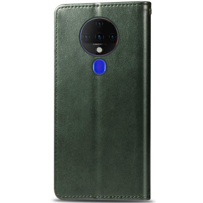 Кожаный чехол книжка GETMAN Gallant (PU) для TECNO Spark 6 Зеленый
