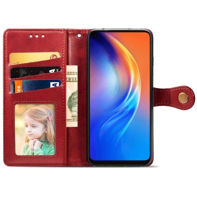 Кожаный чехол книжка GETMAN Gallant (PU) для TECNO Spark 6 Красный Кожаный чехол книжка GETMAN Gallant (PU) для TECNO Spark 6 Красный
