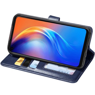 Кожаный чехол книжка GETMAN Gallant (PU) для TECNO Spark 6 Синий Кожаный чехол книжка GETMAN Gallant (PU) для TECNO Spark 6 Синий