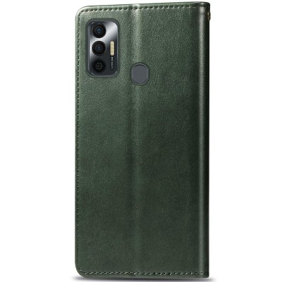 Купити Кожаный чехол книжка GETMAN Gallant (PU) для TECNO Spark 7 Зеленый Купити Кожаный чехол книжка GETMAN Gallant (PU) для TECNO Spark 7 Зеленый