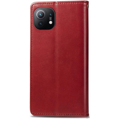 Кожаный чехол книжка GETMAN Gallant (PU) для Xiaomi Mi 11 Lite Красный Кожаный чехол книжка GETMAN Gallant (PU) для Xiaomi Mi 11 Lite Красный
