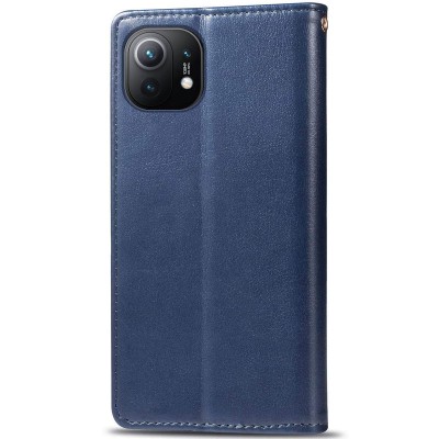 Кожаный чехол книжка GETMAN Gallant (PU) для Xiaomi Mi 11 Lite Синий Кожаный чехол книжка GETMAN Gallant (PU) для Xiaomi Mi 11 Lite Синий