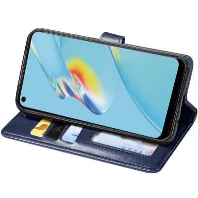 Кожаный чехол книжка GETMAN Gallant (PU) для Xiaomi Mi 11 Lite Синий Кожаный чехол книжка GETMAN Gallant (PU) для Xiaomi Mi 11 Lite Синий
