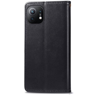Кожаный чехол книжка GETMAN Gallant (PU) для Xiaomi Mi 11 Lite Черный Кожаный чехол книжка GETMAN Gallant (PU) для Xiaomi Mi 11 Lite Черный