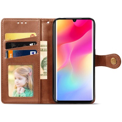 Кожаный чехол книжка GETMAN Gallant (PU) для Xiaomi Mi Note 10 Lite Коричневый Кожаный чехол книжка GETMAN Gallant (PU) для Xiaomi Mi Note 10 Lite Коричневый