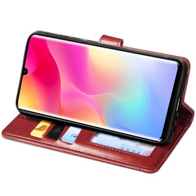 Кожаный чехол книжка GETMAN Gallant (PU) для Xiaomi Mi Note 10 Lite Красный Кожаный чехол книжка GETMAN Gallant (PU) для Xiaomi Mi Note 10 Lite Красный