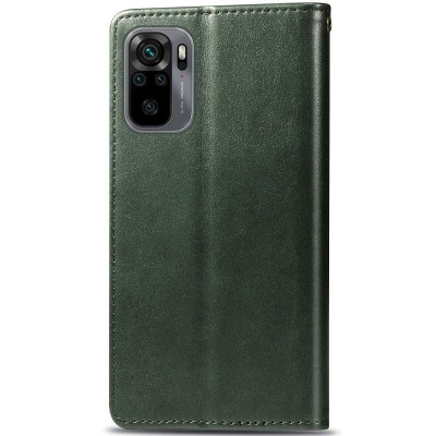 Кожаный чехол книжка GETMAN Gallant (PU) для Xiaomi Redmi Note 10 / Note 10s Зеленый Кожаный чехол книжка GETMAN Gallant (PU) для Xiaomi Redmi Note 10 / Note 10s Зеленый