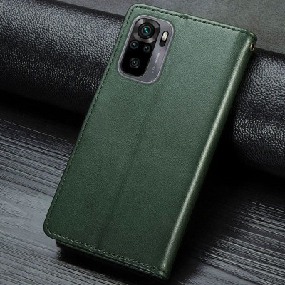 Кожаный чехол книжка GETMAN Gallant (PU) для Xiaomi Redmi Note 10 / Note 10s Зеленый Кожаный чехол книжка GETMAN Gallant (PU) для Xiaomi Redmi Note 10 / Note 10s Зеленый