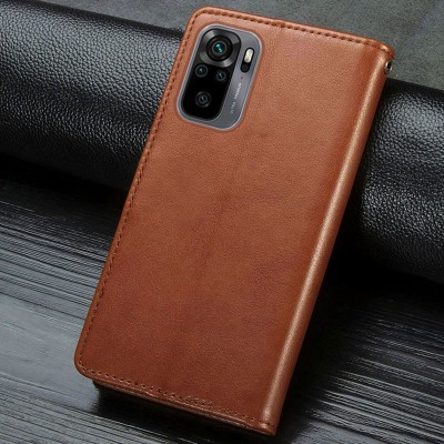 Кожаный чехол книжка GETMAN Gallant (PU) для Xiaomi Redmi Note 10 / Note 10s Коричневый Кожаный чехол книжка GETMAN Gallant (PU) для Xiaomi Redmi Note 10 / Note 10s Коричневый