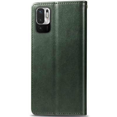 Кожаный чехол книжка GETMAN Gallant (PU) для Xiaomi Redmi Note 10 5G / Poco M3 Pro Зеленый Кожаный чехол книжка GETMAN Gallant (PU) для Xiaomi Redmi Note 10 5G / Poco M3 Pro Зеленый