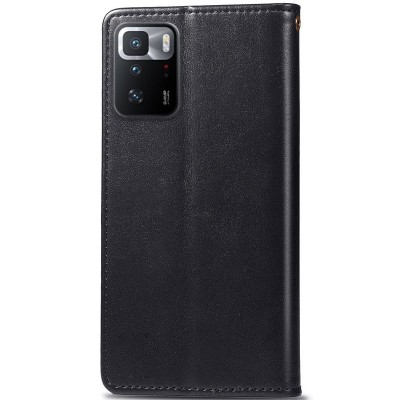 Кожаный чехол книжка GETMAN Gallant (PU) для Xiaomi Redmi Note 10 Pro 5G Черный Кожаный чехол книжка GETMAN Gallant (PU) для Xiaomi Redmi Note 10 Pro 5G Черный