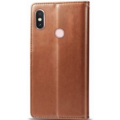 Кожаный чехол книжка GETMAN Gallant (PU) для Xiaomi Redmi Note 5 Pro / Note 5 (AI Dual Camera) Коричневый Кожаный чехол книжка GETMAN Gallant (PU) для Xiaomi Redmi Note 5 Pro / Note 5 (AI Dual Camera) Коричневый