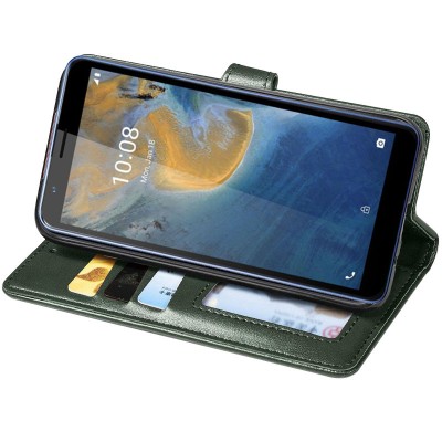 Кожаный чехол книжка GETMAN Gallant (PU) для ZTE Blade A31 Зеленый Кожаный чехол книжка GETMAN Gallant (PU) для ZTE Blade A31 Зеленый