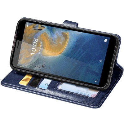 Кожаный чехол книжка GETMAN Gallant (PU) для ZTE Blade A31 Синий Кожаный чехол книжка GETMAN Gallant (PU) для ZTE Blade A31 Синий