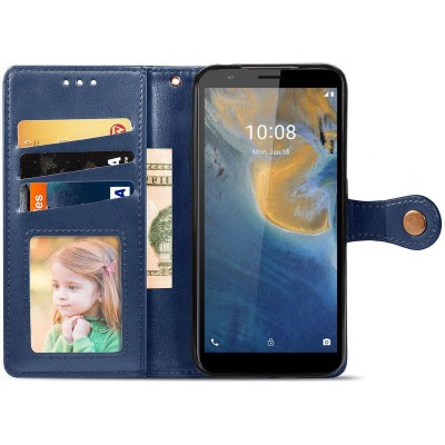 Кожаный чехол книжка GETMAN Gallant (PU) для ZTE Blade A31 Синий Кожаный чехол книжка GETMAN Gallant (PU) для ZTE Blade A31 Синий